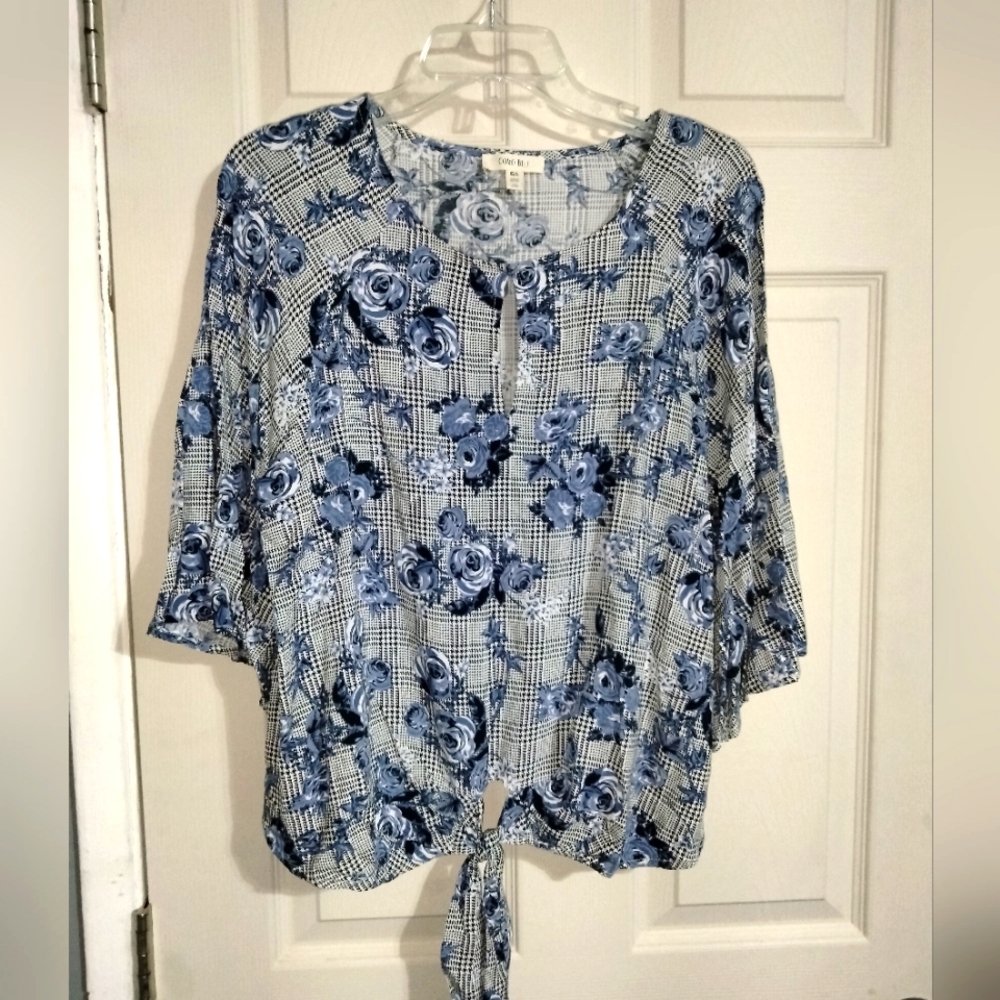 Como Blu Floral Women's Blouse